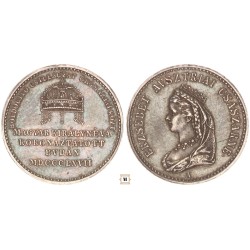 Erzsébet királyné Budai Koronázási zseton 1867